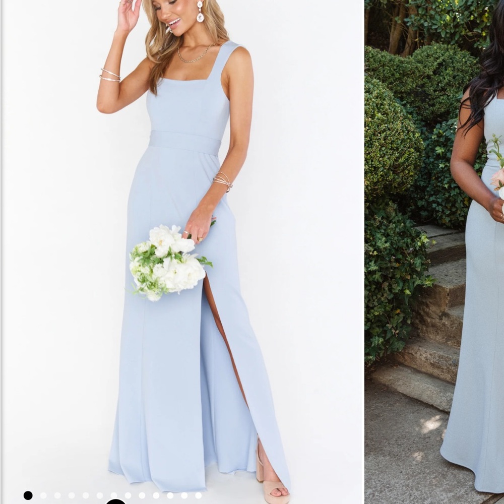 Show Me Your MuMu Blue Sleeveless Sheath Maxi Dress